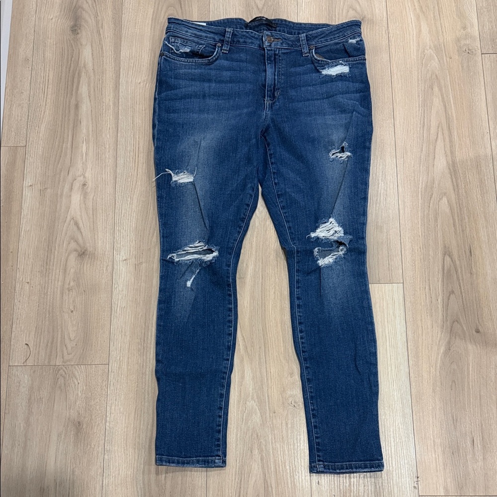 Joe's Jeans Dark Blue Distressed Skinny Jeans